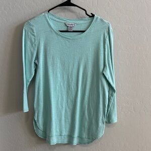 Tommy Bahama Aqua 3/4 length Sleeve Top size medium